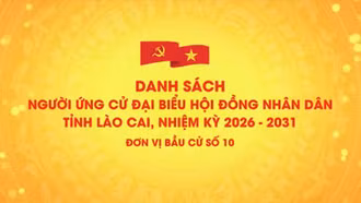 Danh sách chính thức những người ứng cử đại biểu HĐND tỉnh Lào Cai, nhiệm kỳ 2026 - 2031 (đơn vị bầu cử số 10)