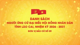 Danh sách chính thức những người ứng cử đại biểu HĐND tỉnh Lào Cai, nhiệm kỳ 2026 - 2031 (đơn vị bầu cử số 9)