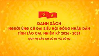 Danh sách chính thức những người ứng cử đại biểu HĐND tỉnh Lào Cai, nhiệm kỳ 2026 - 2031 (đơn vị bầu cử số 1 và số 2)