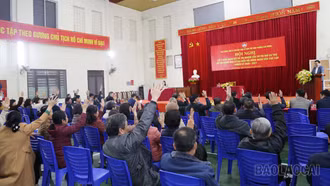 Các địa phương tổ chức Hội nghị lấy ý kiến cử tri nơi cư trú đối với người được giới thiệu ứng cử đại biểu HĐND các cấp