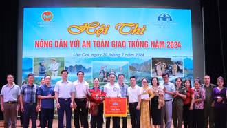 Huyện Bảo Thắng giành giải Nhất Hội thi Nông dân với an toàn giao thông năm 2024