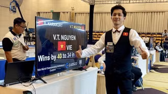 Đánh bại hai đối thủ hơn gần 600 bậc, cơ thủ Việt Nam tạo cú sốc lớn nhất giải vô địch thế giới