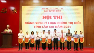 18 thí sinh tham dự Hội thi Giảng viên lý luận chính trị giỏi tỉnh Lào Cai năm 2024