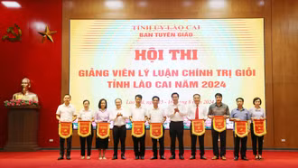 18 thí sinh tham dự Hội thi Giảng viên lý luận chính trị giỏi tỉnh Lào Cai năm 2024