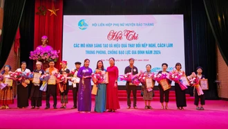 12 đội tham gia hội thi về chủ đề phòng, chống bạo lực gia đình