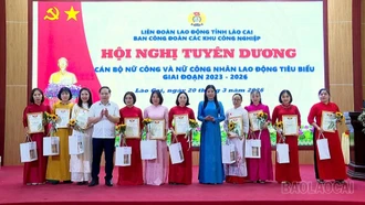 Lào Cai tuyên dương 50 nữ công nhân lao động tiêu biểu giai đoạn 2023 - 2026