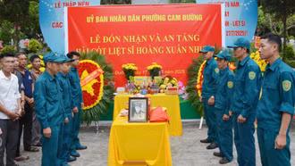 Các địa phương đón nhận, an táng hài cốt liệt sĩ 