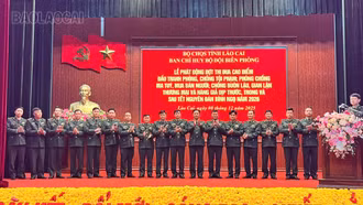 Bộ đội Biên phòng Lào Cai thi đua cao điểm phòng, chống tội phạm