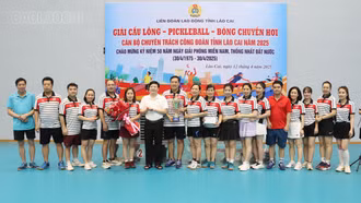 Giải Cầu lông – Pickleball – Bóng chuyền hơi cán bộ chuyên trách công đoàn tỉnh Lào Cai 