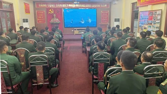 Ban Chỉ huy Bộ đội Biên phòng tỉnh tổ chức xem Chương trình truyền hình trực tiếp Lễ kỷ niệm 80 năm Quốc khánh