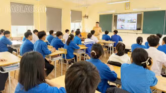 Công an huyện Bảo Thắng tổ chức 22 tiết học thuộc mô hình “Tiết học cùng chiến sĩ cảnh sát giao thông”