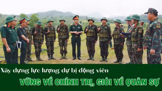 Xây dựng lực lượng dự bị động viên vững về chính trị, giỏi về quân sự
