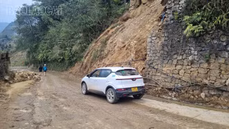 Phường Sa Pa khắc phục sạt lở trên đường ĐH.92