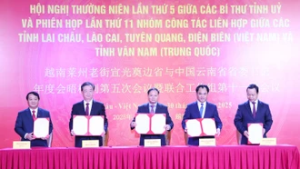 Hội nghị thường niên lần thứ 5 giữa Bí thư Tỉnh ủy Lai Châu, Lào Cai, Tuyên Quang, Điện Biên và tỉnh Vân Nam thành công tốt đẹp