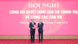 Đồng chí Trịnh Xuân Trường làm Bí thư Tỉnh ủy Thái Nguyên