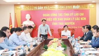 Đoàn công tác tỉnh Lào Cai thăm, khảo sát thực tế, làm việc tại Thái Nguyên