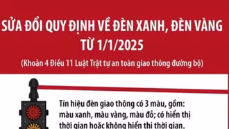 Sửa đổi quy định về đèn xanh, đèn vàng từ năm 2025