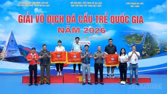 Lào Cai xếp thứ Ba toàn đoàn tại Giải Vô địch Đá cầu trẻ quốc gia năm 2026