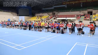 212 vận động viên tham dự Giải Vô địch cầu lông, bóng bàn tỉnh Lào Cai năm 2025