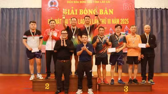 Bế mạc Giải bóng bàn đôi mặt gai tỉnh Lào Cai lần thứ III năm 2025