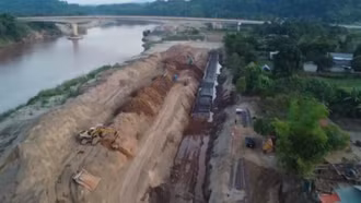 Còn 4 vị trí khó khăn mặt bằng kè chống sạt lở sông Hồng giai đoạn 2