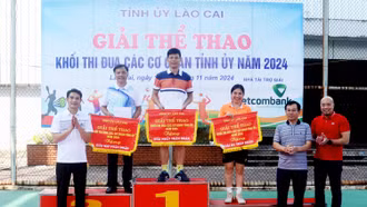 Ban Tổ chức Tỉnh ủy giành giải Nhất toàn đoàn Giải thể thao Khối thi đua các cơ quan Tỉnh ủy năm 2024