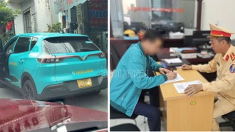 Lào Cai: Xử phạt 5 triệu đồng tài xế taxi Xanh SM để cửa xe mở, không đảm bảo an toàn