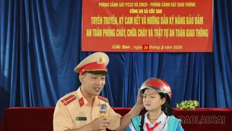 Cốc San: Gần 500 người được tuyên truyền phòng cháy, chữa cháy - cứu nạn, cứu hộ và trật tự an toàn giao thông