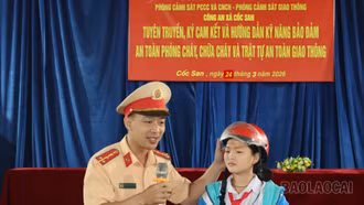 Cốc San: Gần 500 người được tuyên truyền phòng cháy, chữa cháy - cứu nạn, cứu hộ và trật tự an toàn giao thông