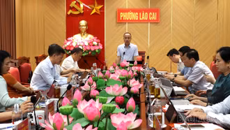 Đoàn giám sát số 03 Tỉnh ủy làm việc tại phường Lào Cai