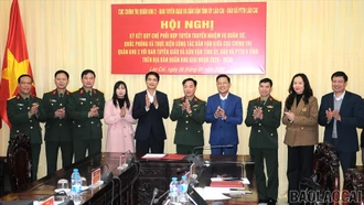 Ký kết quy chế phối hợp tuyên truyền nhiệm vụ quân sự, quốc phòng và thực hiện công tác dân vận giai đoạn 2026 - 2030