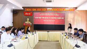 Ủy ban Kiểm tra Tỉnh ủy giám sát tài chính, ngân sách tại phường Nghĩa Lộ