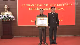 Trao tặng Bằng “Tổ quốc ghi công” cho liệt sĩ Hoàng Seo Chung