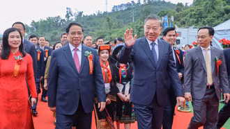 Tổng Bí thư, Thủ tướng dự lễ khởi công đồng loạt 121 trường nội trú ở biên giới