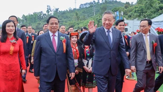 Tổng Bí thư, Thủ tướng dự lễ khởi công đồng loạt 121 trường nội trú ở biên giới