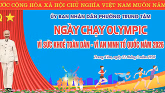 Phường Trung Tâm sẵn sàng cho “Ngày chạy Olympic - Vì sức khỏe toàn dân - Vì An ninh Tổ quốc” năm 2026