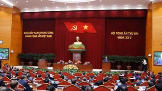 Thông cáo báo chí về ngày làm việc thứ hai Hội nghị Trung ương 2 khoá XIV