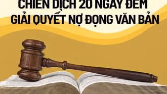 'Chiến dịch 20 ngày đêm': Phấn đấu giải quyết triệt để nợ đọng văn bản