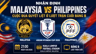 Nhận định Malaysia vs Philippines: Cuộc đua quyết liệt ở lượt trận cuối bảng B ASEAN Cup 2026