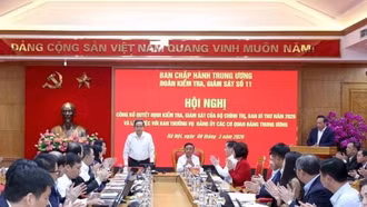 Công bố quyết định kiểm tra, giám sát đối với Ban Thường vụ Đảng ủy các cơ quan Đảng Trung ương