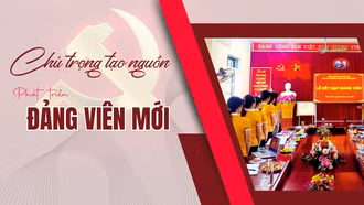 Chú trọng tạo nguồn phát triển đảng viên mới