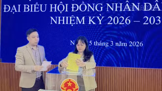 300 đại biểu xã Cốc San được tập huấn công tác bầu cử