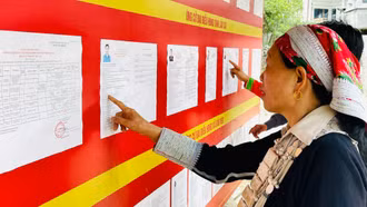 Cử tri Bản Xèo hướng về ngày hội non sông