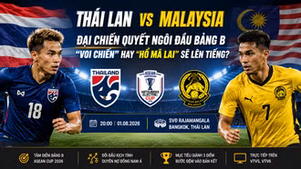 Thái Lan vs Malaysia: Đại chiến quyết ngôi đầu bảng B, "Voi chiến" hay "Hổ Mã Lai" sẽ lên tiếng?