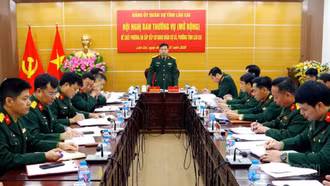 Bộ CHQS tỉnh Lào Cai tổ chức hội nghị đề xuất phương án sắp xếp cơ quan quân sự xã, phường của tỉnh