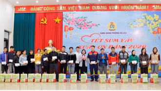 Công đoàn phường Âu Lâu tổ chức chương trình “Tết Sum vầy - Xuân ơn Đảng” năm 2026