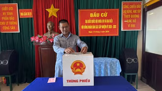 Hoàn tất công tác bầu cử sớm tại Nhà giàn DK1/9 và bãi cạn Ba Kè