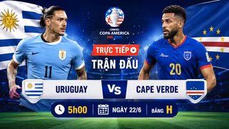 TRỰC TIẾP Uruguay vs Cape Verde: Trận chiến quyết định cục diện bảng H World Cup 2026