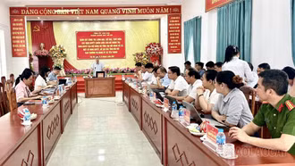 Đoàn giám sát số 03 Tỉnh ủy Lào Cai làm việc tại xã Yên Thành