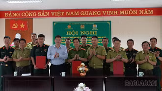 Bảo Thắng: Ký kết quy chế phối hợp giữa 3 lực lượng trong thực hiện nhiệm vụ quốc phòng, an ninh